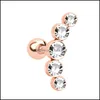 Jewelryallergy Acier Inoxydable Diamant Boucles D'oreilles Corps Percé Pour Les Femmes Bijoux De Mode Will Et Sandy Gift Drop Delivery 2021 Iryfd