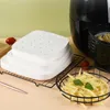 Strumenti Accessori 100pcs Tappetino antiaderente Fogli da forno usa e getta Frittura Carte da cucina Friggitrice ad aria Fodere per vaporiera in bambù Silicone perforato P