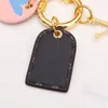 Fashion Leather Keychain Luxury Designer Gold Metal Ring Key Buckle Classic Letter Pendant High Quality Keychains Bag Keys Ornaments