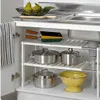 Holder Kitchen Shelf Organiser Floor Type Adjustable Extendable Double Layer Dishes Storage Rack Under Sink Multifunction Shelf 210705