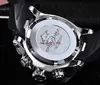 2021 novo relógio esportivo masculino de luxo série palhaço quartzo dourado relógios masculinos calendário pulseira de silicone relógios de pulso177n