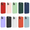 Fundas de teléfono de silicona líquida cuadradas de lujo para iPhone 12 11 Pro Max Mini XS X XR 7 8 Plus funda delgada y suave de caramelo