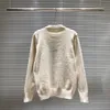 New Letter Embroidery Printed Knit Men's Sweater Simple Loose Round Neck Women's Same Sweater classic designer clothing