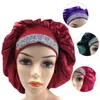 Berets Casual Bath Bonnet Comfy Good Elasticity Luxury Rhinestone Women Hat Silk Head Wrap Shower Delm22