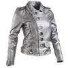 Faux Läderjacka Bomber Coats Lady Black Punk Rock Leather Jacket Ytterkläder Kvinnor PU Motorcykel Mjuk Rosa