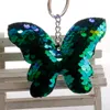 Animal Butterfly Paillette cekinowy klucz do wisiorka klęcznikowy brelok bleka breloczek torba wisząca biżuteria modowa