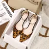 Meotina Leopard Kobiety Pompy Kostki Pasek Wysokie Obcasy Buty Spnieszczone Toe Block Heel Obuwie Damskie Letni Brązowy Beżowy Duży Rozmiar 12 210608