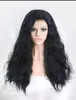 Manufacturers wholesale wigs, European and American women long curly hair, corn perm, high temperature silk fiber head cover, front lace wig
