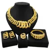 Brincos Colar Yulaili Alta Qualidade Elegante Ajustável Gold-banhado a ouro Jóias e Dubai Wedding Sets Nupcial Atacado