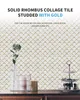 Art3d 10-Sheet 3D Wall Stickers Self-adhesive Diamond Mosaic Peel and Stick Backsplash Tiles for Kitchen Bathroom , Wallpapers(26.4X26.4CM)