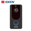 EKEN V7 HD 1080P WiFi الذكية الجرس الفيديو كاميرا الفيديو البصرية إنترفون للرؤية الليلية IP الأمن اللاسلكي الأمن