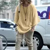 Męskie koszulki Vintage męskie jednolita, luźna koszulka z długim rękawem lato Harajuku Casual O-Neck t-shirty moda męska workowate topy 2021 Streetwear