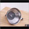 Colanders Strainer Kitchen, Dining Bar Home Garden Drop Delivery 2021 4 inch roestvrijstalen trechter met afneembare strainer keukengereedschap