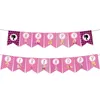 Decoração de festa rosa Princesa menina feliz aniversário decorações banner balão bolo topper bebê chuveiro brinquedos para crianças suprimentos