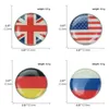 Chine russie royaume-uni allemagne états-unis drapeau National verre broche collier broches Badge bijoux cadeau