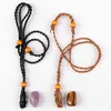 Kedjor Crystals Pendant Stone Holder Halsband Cord-vävt rep för att göra smycken Creative Personality Natural Agate Net F3B53128