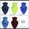 5PCSDrop Ship Snabbtorkande Cykel Scarf Sommar Kall Is Silk Halv Ansiktsmasker Solskydd Triangulär Bandage Outdoor Hat Armband Bevakning Pzsil S NZWV5