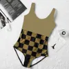 Nieuwe Bikini Badmode voor Dames Hot Merk Badpak Beachwear Summer One Piece Sexy Lady G Letter Flower Print Badpak Drop ShippingE9MVC
