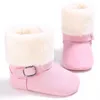 Inverno adorabile caldo pile stile stivali antiscivolo cack scarpe nuovo unisex neve bambini neonate ragazzi punta tonda caviglia piatta con fibbia G1023