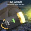 Lampes solaires LED Camping Light Outdoor 4800mAh 3 modes d'éclairage suspendu lanterne USB téléphone rechargeable tente étanche