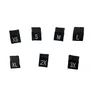 7 tamanhos (xs, s, s, l, xl, 2xl, 3xl) 100 pcs / bolsa de roupa tecida rótulos de teclado de tamanho preto