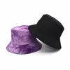 Chapeau seau Tie Dye réversible en coton, casquette de pêcheur multicolore, chapeau de soleil pliable 2241