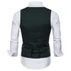 Men's Vests Arrival Clothes Classic Formal Business Slim Fit Chain Vest Suit Plaid Print Male Tuxedo Waistcoat Men Coat
