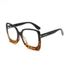 Sunglasses 2021 Square Oversized Eyeglasses Women Men Fashion Optical Frame Glasses Frames Retro Leopard Clear Prescription Lady