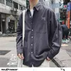 Privathinker hommes solide chemise à manches longues homme mode coréenne lundi broderie chemise mâle Streetwear printemps femmes chemises 210410