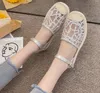 Sommar ny runda tå kvinnor skor koreansk mode spänne remmen lägenheter casual skor damer strand mesh andningsbara sandaler plus storlek 35-43