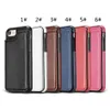 PU lederen flip creditcard slot cases voor Samsung Note 20 S20 iPhone 14 13 12 Mini 11 Pro Max XS XR 7 8 met OPP -tas