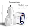 Fast Quick Car charger 3 USb Type C 35W 7A Auto power adapter chargers for samsung s7 s8 android phone pc3679077
