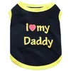 Niedliche Hundebekleidung „I LOVE MY MOMMY DADDY“-Kleidung, bequeme Kostüm-Weste, Welpen-Katzen-Mantel, Kleidung, T-Shirt, Heimtierbedarf