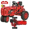 Городской классический красный старый трактор, автомобиль, технические строительные блоки, сделай сам, прогулочный трактор, грузовик, кирпичи, развивающие игрушки для детей Q0624