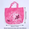 Portátil 12 Unids/lote Bolsa de Compras Plegable Ecológica Mariposa Flor Ripstop Reutilizable Durable Bolsos Bolsas de Almacenamiento de Poliéster Logotipo Personalizable TH0081