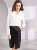 PU Leather Solid Split Skirts Women High Waist Straight Midi Office Lady Summer Skirt Female Black With Belt 9869 210521