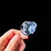 5.3'' Skull Face Colorful Thick Pyrex Oil Burner Glass Pipe Handcraft Nail Burning Pipes Transparent Glass Mouthpiece Cigarette Pipe Smoke Accessories