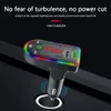 Émetteur Bluetooth FM F7 rétro-éclairage LED coloré sans fil FM Adaptateur de voiture de voiture MP3 lecteur PD 41A USB Charger2268627