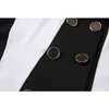 Camicetta nera gotica donna con catena oversize moda streetwear camicia a maniche lunghe stile punk femminile blusas gotico top 210417
