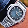 Classic New Automatic Mechanical Men Sapphire Glass Back Transparent Black Blue Dial Glide Sooth Second Luminous Watch AAA 2933