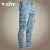 Mode Skinny Jeans Mannen Casual Pocket Potlood Broek Jeans Mannen Kleding Jogger Denim Broek Ropa Hombre Casual Denim Broek Jeans 211104