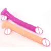 LUUK Longo 31cm Dildo Ventosa Pau Estimular Massagem Masturbação Vaginal Mulher Pênis Realista Q0508233v