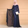 Abbigliamento etnico 2021 Donne Musulmane Abito a coda di pesce Manica lunga Abbigliamento islamico Slim Fit Noble Abaya Paillettes Abiti da cerimonia eleganti Malesia Mor