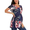 Maternity Dresses 2022 T Shirt Women Summer Clothes Short Sleeve Fashion Print Tops Pregnancy T-shirt Camisetas De Mujer