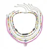 Femmes Acrylique Papillon Lettre Perlé Colliers Multi Couche Couleur Mixte Clavicule Chaîne Européenne Vacances Beach Party Amour Collier Bijoux Accessoires