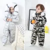 -30 Russian Winter Snowsuit 2021 Boy Baby Jacket 90% Duck Down Outdoor Infant Clothes Girls Climbing For Boys Kids Jumpsuit 1~5y H0909