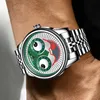 LIGE Top Luxus Herrenuhren Einzigartiges Design Lächeln Zifferblatt Uhr für Männer Edelstahl Wasserdichte mechanische Uhr 210527