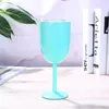 NEWColoured champagne glass 10oz Wine Tumbler Stainless Steel Goblet Double Walled Vacuum Insulated Unbreakable Cup Drinkware RRB12440