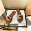 Scarpe Pantofole 2022top Luxury Designer Sandali da uomo Slide Summer Wide Flat Flip Flops Taglia 35-41