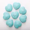 Natural 30mm Heart Turquoise Rose Quartz stone love naked stones hearts Decoration ornaments hand handle pieces DIY necklace accessories